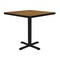 Correll Square Cafe Bistro and Breakroom Pedestal Table, High Pressure Laminate Top, Medium Oak BXT30S-06 - alternate 4